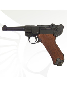 Denix - Luger P08 Pistol with Wood Grips